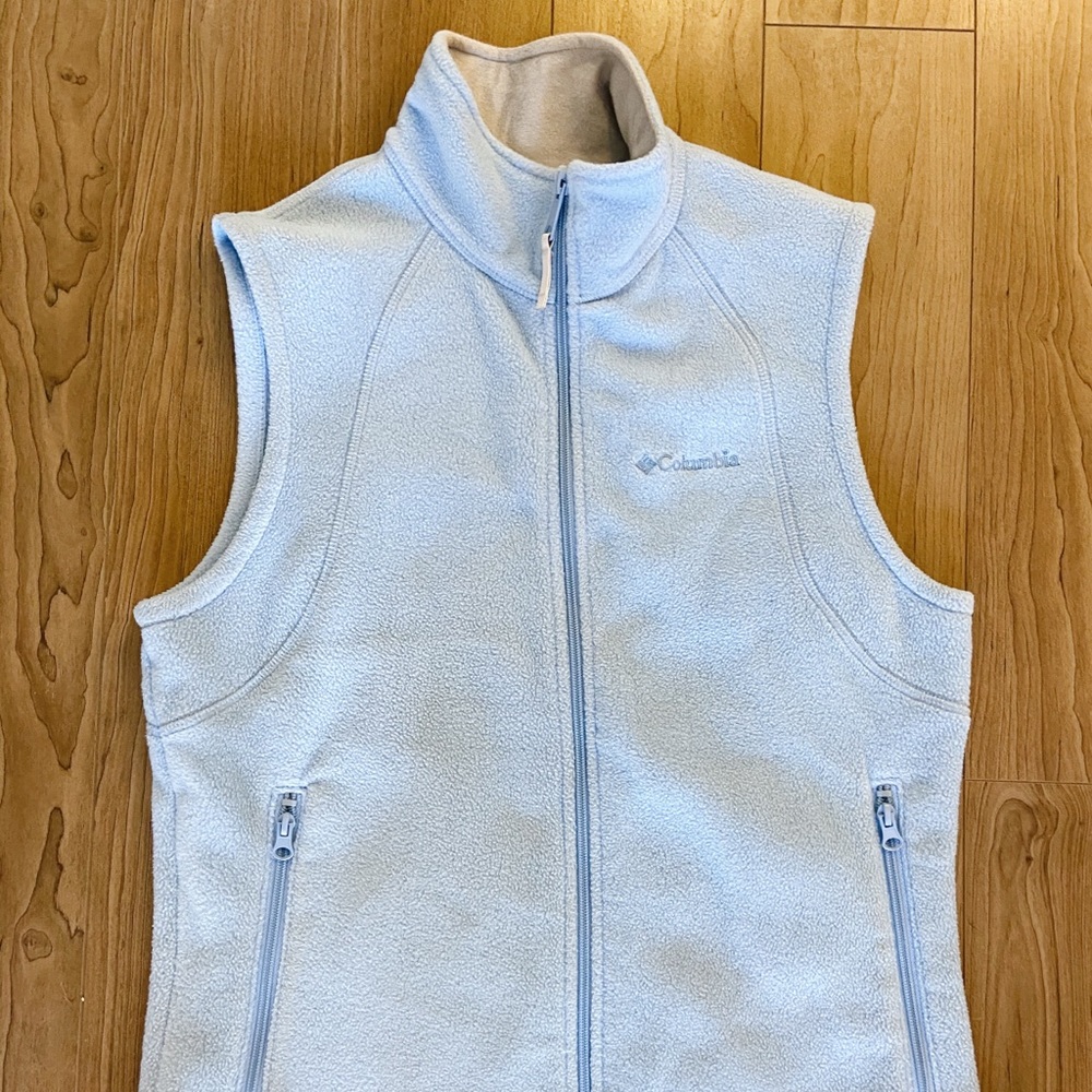 Columbia Light Blue Fleece Vest